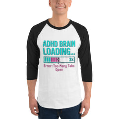 Brain Loading 3/4 sleeve raglan shirt